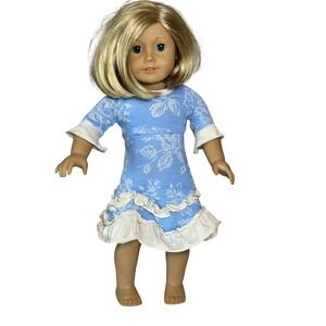 Retired American Girl Doll KIT KITTREDGE Blue Dress Blue Eyes Short Hair Very GC